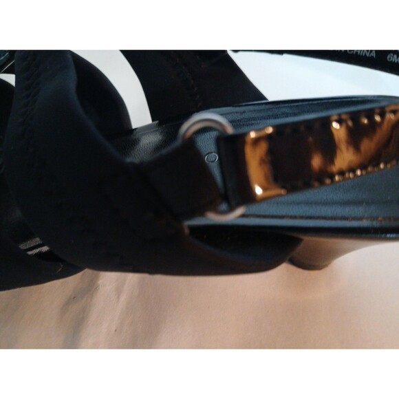 Karen Scott Fae Black Patent Heels Womens 6M New Open Toe/ Stretch Strappy - Picture 14 of 16